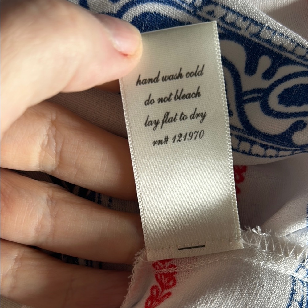 Blue Rain Red and Blue Off the Shoulder Blouse Top Americana - Picture 8 of 9